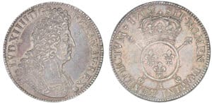 Louis XIV - Ecu aux insignes - 1702 A (Paris) - Flan neuf Louis XIV - Ecu aux insignes - 1702 A (Paris) - Flan neuf