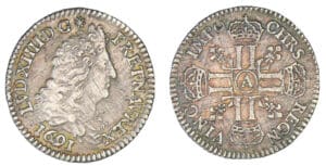Louis XIV - Douzième d'écu aux 8 L - 1er type - 1691 A (Paris) Louis XIV - Douzième d'écu aux 8 L - 1er type - 1691 A (Paris)