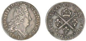 Louis XIV - 10 sols aux insignes - 1705 9 (Rennes) Louis XIV - 10 sols aux insignes - 1705 9 (Rennes)