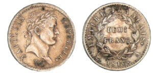 1/2 franc Napoléon revers empire 1810 A (Paris)