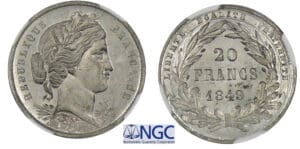 Deuxième république - 20 francs or - Concours de Malbet 1849 Deuxième république - 20 francs or - Concours de Malbet 1849