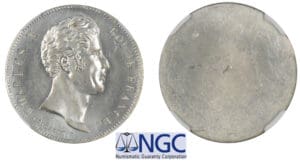 40 francs Charles X - Essai uniface 1825 40 francs Charles X - Essai uniface 1825