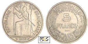5 francs - Essai de Delannoy 1933 5 francs - Essai de Delannoy 1933