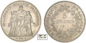 5 francs Hercule 18. Nickel - Essai de monnayage (1929-30) 5 francs Hercule 18. Nickel - Essai de monnayage (1929-30)