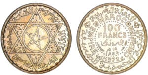 Maroc - 100 fr argent 1953 - Essai Maroc - 100 fr argent 1953 - Essai