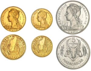 Madagascar - Série de la 20 francs, 10 francs, et 5 francs 1953 - Essai Madagascar - Série de la 20 francs, 10 francs, et 5 francs 1953 - Essai