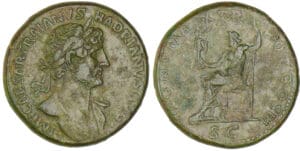 Hadrien - Sesterce (119, Rome) - Jupiter