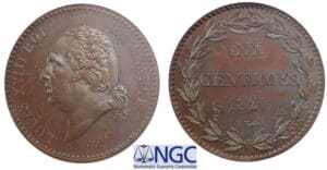10 centimes Louis XVIII 1821 - Essai 10 centimes Louis XVIII 1821 - Essai