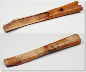 Précolombien - Huari - Flûte en os gravé - 700-1200 ap. J.-C.