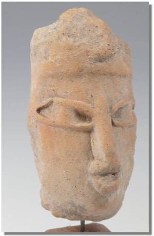Précolombien - Civilisation La Tolita - Masque en terre cuite - 400-600 ap. J.-C.