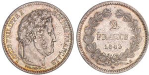2 francs Louis-Philippe Ier 1843 K (Bordeaux)
