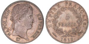 5 francs Napoléon revers empire 1813 (Utrecht) 5 francs Napoléon revers empire 1813 (Utrecht)