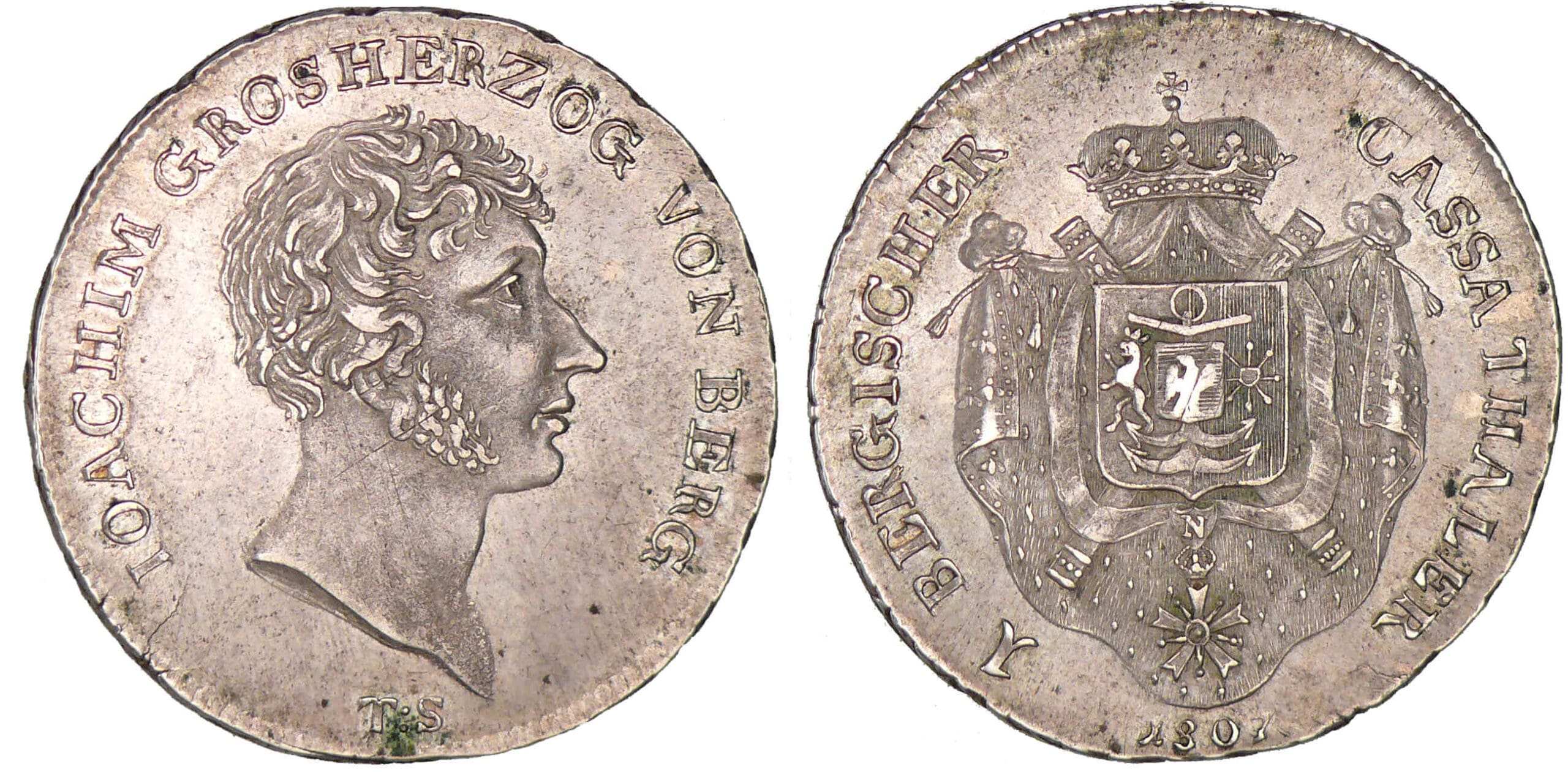 Allemagne - Berg - Grand Duc Joachim Murat - Taler 1807 TS (Dusseldorf) Allemagne - Berg - Grand Duc Joachim Murat - Taler 1807 TS (Dusseldorf)