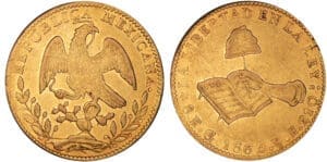 Mexique - 8 escudos 1862 Go YE (Guanaxuato)