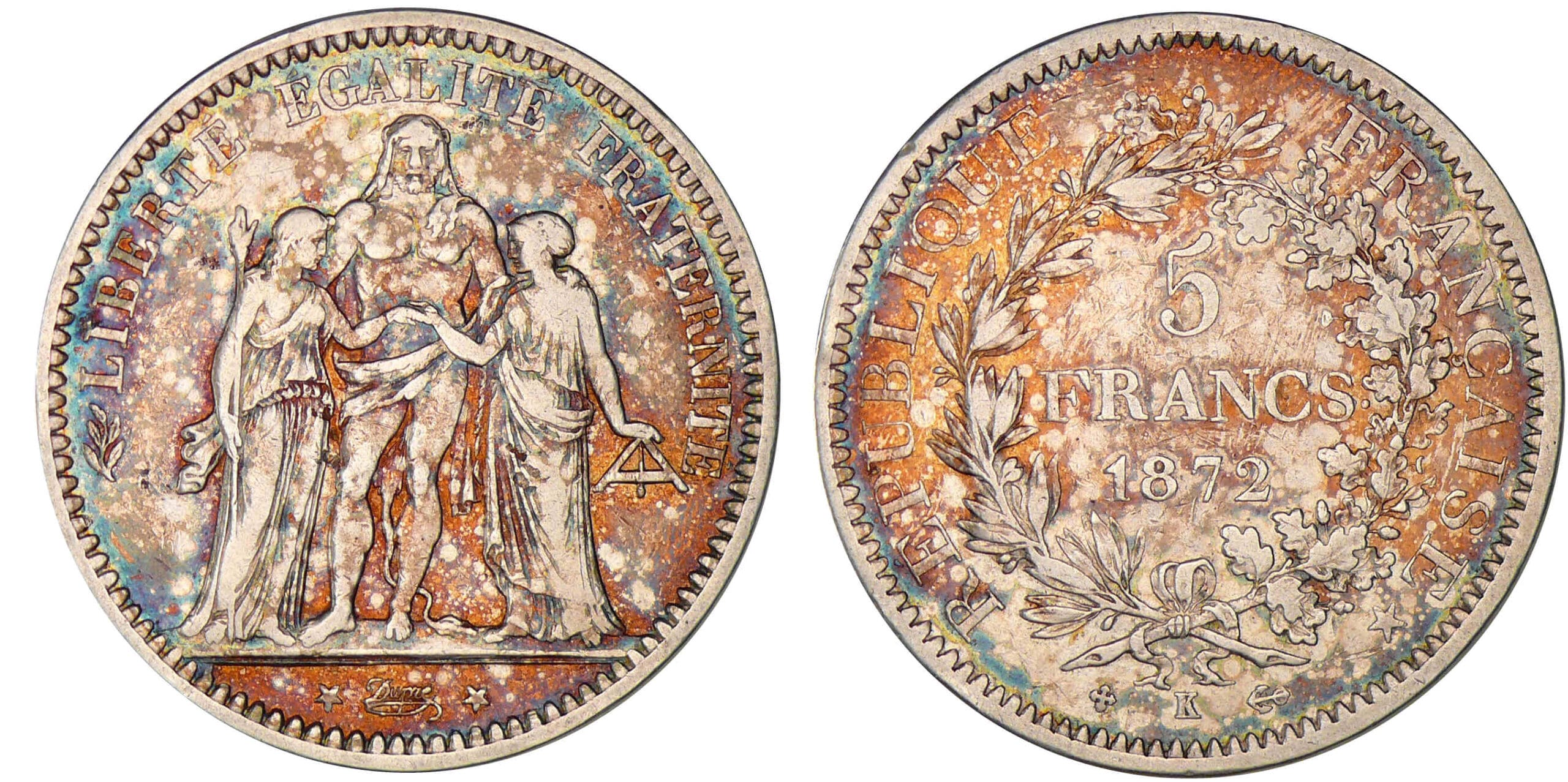 5 francs Hercule 1872 K (Bordeaux) 5 francs Hercule 1872 K (Bordeaux)