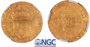 Louis XIII - Ecu d'or au soleil - 1632 B (Rouen) Louis XIII - Ecu d'or au soleil - 1632 B (Rouen)