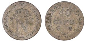 10 centimes Napoléon Ier 1810 Q (Perpignan) 10 centimes Napoléon Ier 1810 Q (Perpignan)