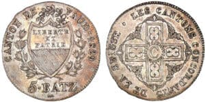 Suisse - Vaud - 5 batzen 1829 Suisse - Vaud - 5 batzen 1829