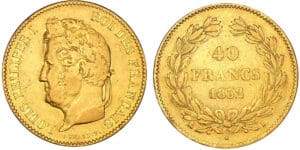 40 francs Louis-Philippe Ier 1832 B (Rouen)