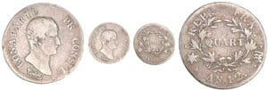 1/4 de franc Bonaparte premier consul - An 12 MA (Marseille) 1/4 de franc Bonaparte premier consul - An 12 MA (Marseille)
