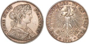 Allemagne - Francfort - 2 thalers 1861