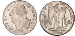 Ecu de 6 livres type FRANCOISE - 1792 A (Paris) Ecu de 6 livres type FRANCOISE - 1792 A (Paris)