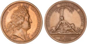 Médaille Louis XIV - Prise Cathagène Colombie 1697 Médaille Louis XIV - Prise Cathagène Colombie 1697