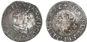François 1er - Teston du Dauphiné - 2ème type - Romans