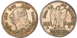 30 sols type FRANCOIS 1791 I (Limoges)