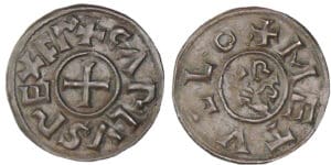 Charles II le Chauve - Denier (Melle) Charles II le Chauve - Denier (Melle)