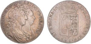 Grande-Bretagne - William et Mary - 1/2 crown 1689 Grande-Bretagne - William et Mary - 1/2 crown 1689