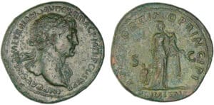 Trajan - Sesterce (112-117, Rome) - L'Abondance