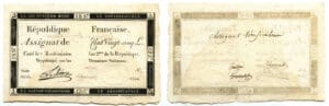 Assignat vérificateur de 125 livres - Signé Larivière - 7 vendemiaire, An II (29 septembre 1793)
