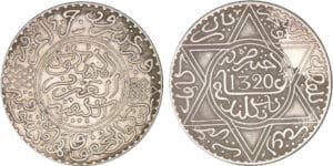 Maroc - Abdül Aziz Ier - 10 dirhams 1320 (Londres)