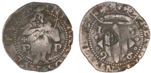 Perpignan - Philippe II - Double sol 1598 (Perpignan) Perpignan - Philippe II - Double sol 1598 (Perpignan)