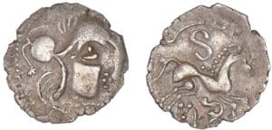 Ambiens - Denier scyphate à l'hippocampe (60-50 av. J.-C.)