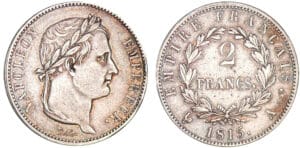 2 francs Napoléon - 100 jours - 1815 A (Paris)