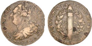 2 sols au faisceau type FRANCOIS - 1791 A (Paris) 2 sols au faisceau type FRANCOIS - 1791 A (Paris)