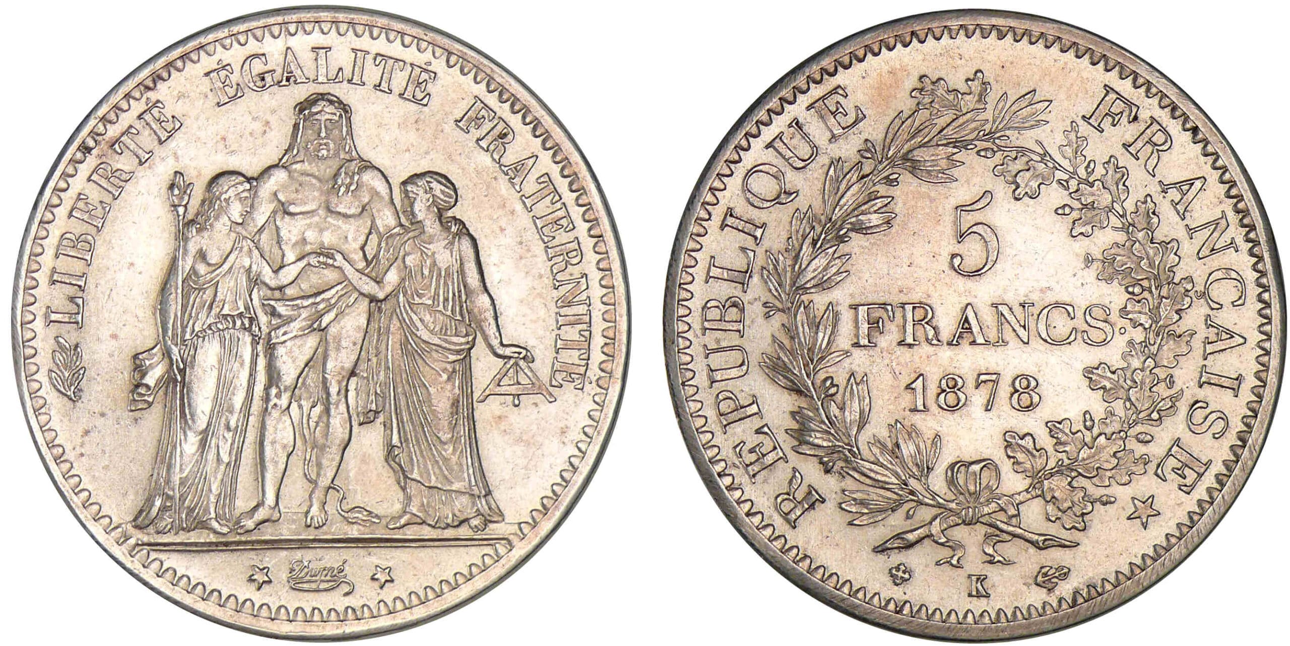5 francs Hercule 1878 K (Bordeaux) 5 francs Hercule 1878 K (Bordeaux)