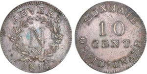 10 centimes Napoléon Ier - Siège d'Anvers 1814 10 centimes Napoléon Ier - Siège d'Anvers 1814