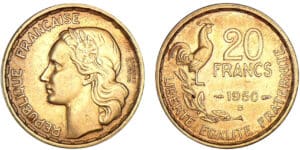 20 francs Georges Guiraud 1950 B - 4 faucilles