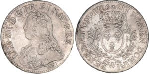 Louis XV - Ecu aux branches d'olivier - 1726 W (Lille) Louis XV - Ecu aux branches d'olivier - 1726 W (Lille)