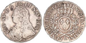 Louis XV - Ecu aux branches d'olivier - 1726 L Bayonne) Louis XV - Ecu aux branches d'olivier - 1726 L Bayonne)