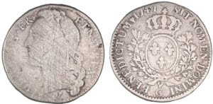 Louis XV - Demi-écu au bandeau - 1747 G (Poitiers) Louis XV - Demi-écu au bandeau - 1747 G (Poitiers)