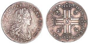 Louis XV - Petit louis d'argent - 1720 X (Amiens) Louis XV - Petit louis d'argent - 1720 X (Amiens)