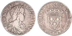 Louis XIV - Demi-écu à la mèche longue - 1651G (Poitiers) Louis XIV - Demi-écu à la mèche longue - 1651G (Poitiers)