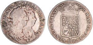 Grande-Bretagne - William et Mary - 1/2 crown 1690 Grande-Bretagne - William et Mary - 1/2 crown 1690
