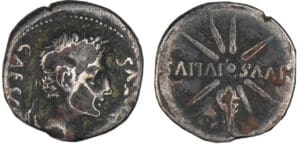 Octave Auguste - Denier (19-18, Caesaraugusta) - Comète - Monnaie fourrée Octave Auguste - Denier (19-18, Caesaraugusta) - Comète - Monnaie fourrée