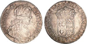 Louis XIV - Ecu de Navarre à la mèche longue - 1662 (Saint-Palais) Louis XIV - Ecu de Navarre à la mèche longue - 1662 (Saint-Palais)