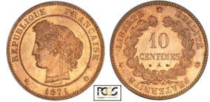 10 centimes Cérès 1871 A (Paris)